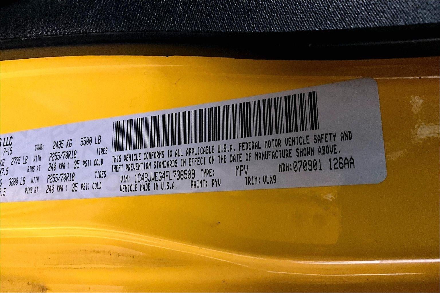 2015 Jeep Wrangler Unlimited Altitude