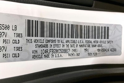 2019 Jeep Grand Cherokee Limited X