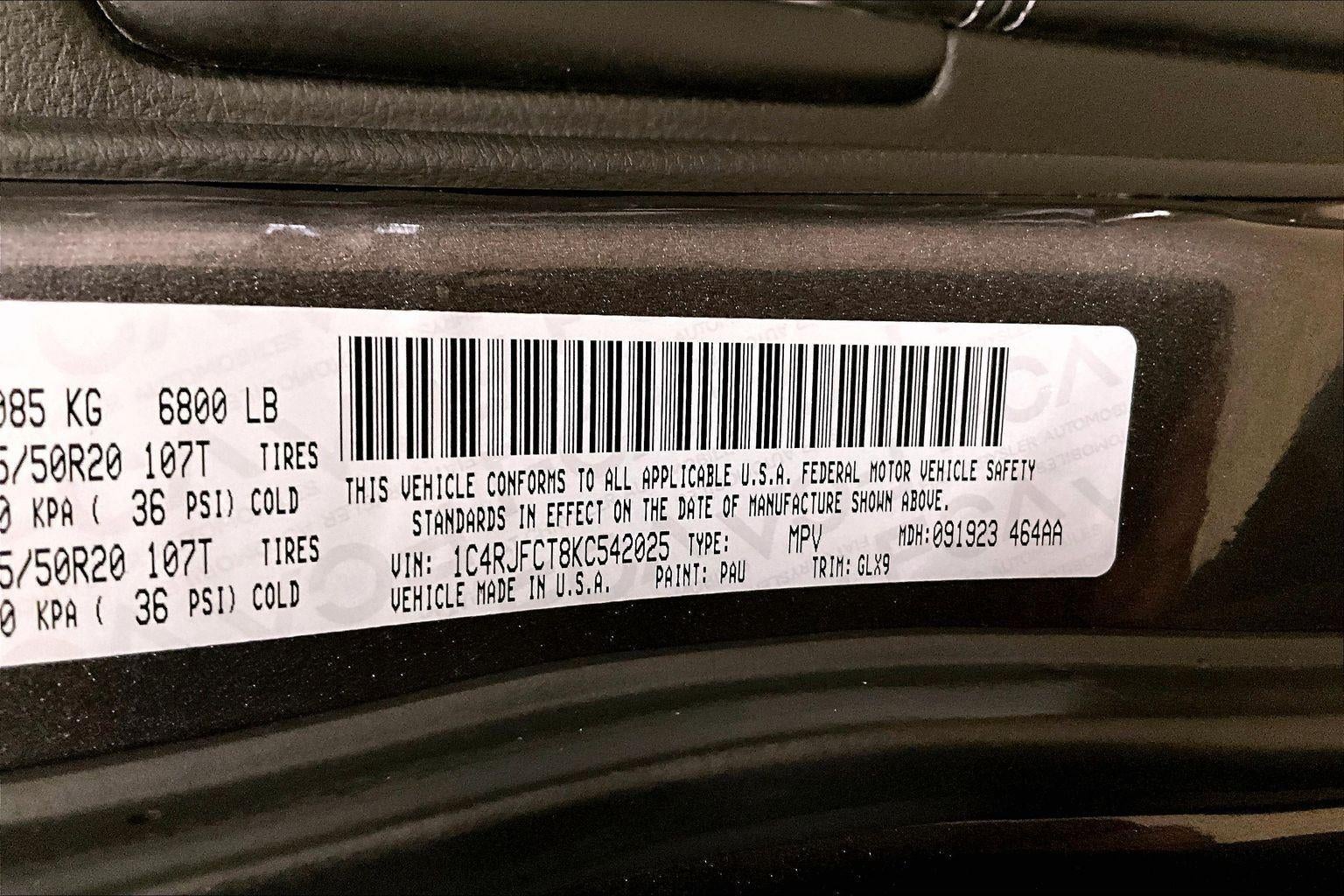 2019 Jeep Grand Cherokee Overland