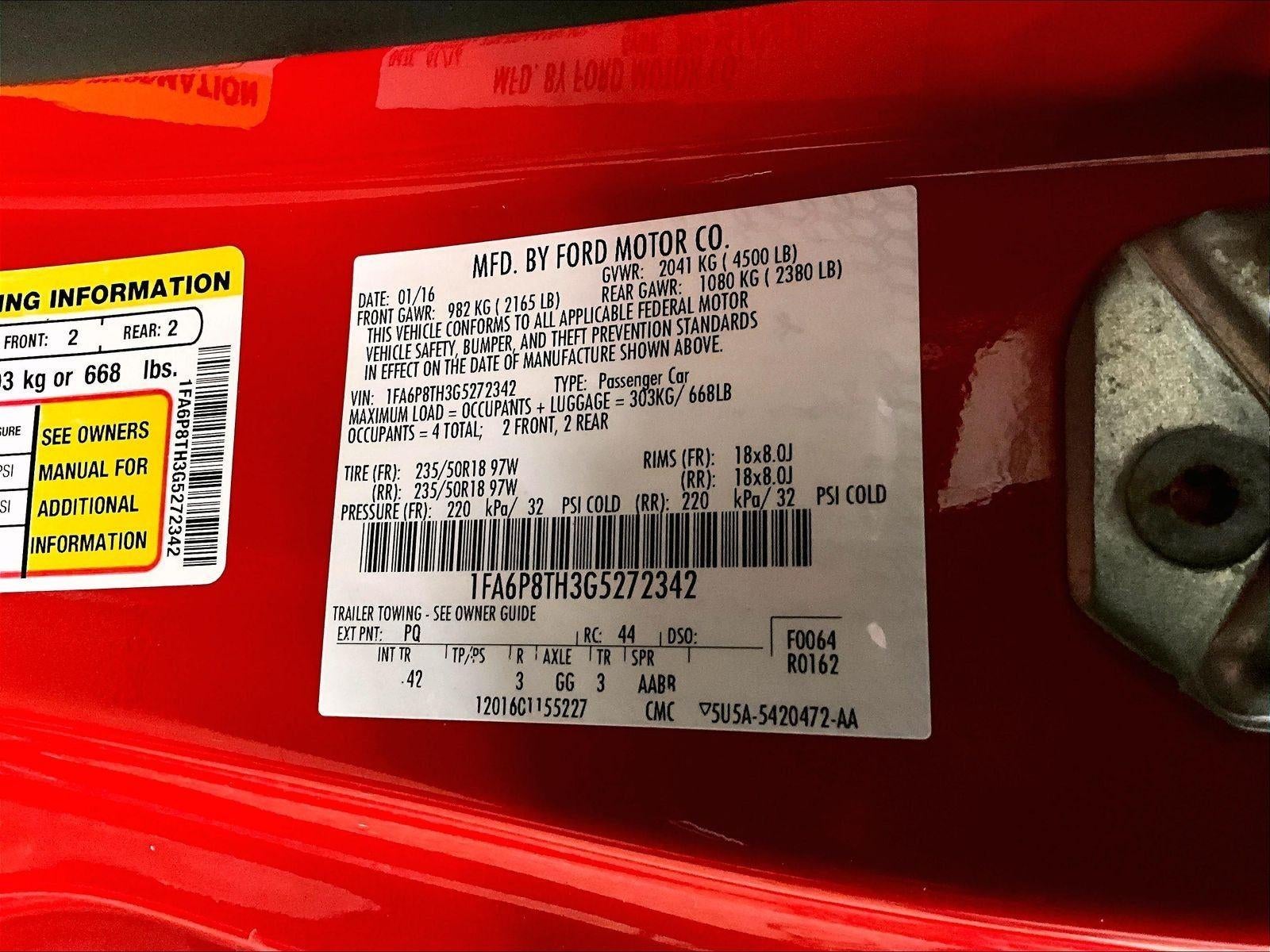 2016 Ford Mustang EcoBoost Premium