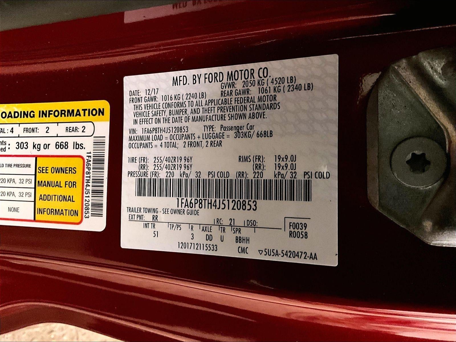 2018 Ford Mustang EcoBoost Premium