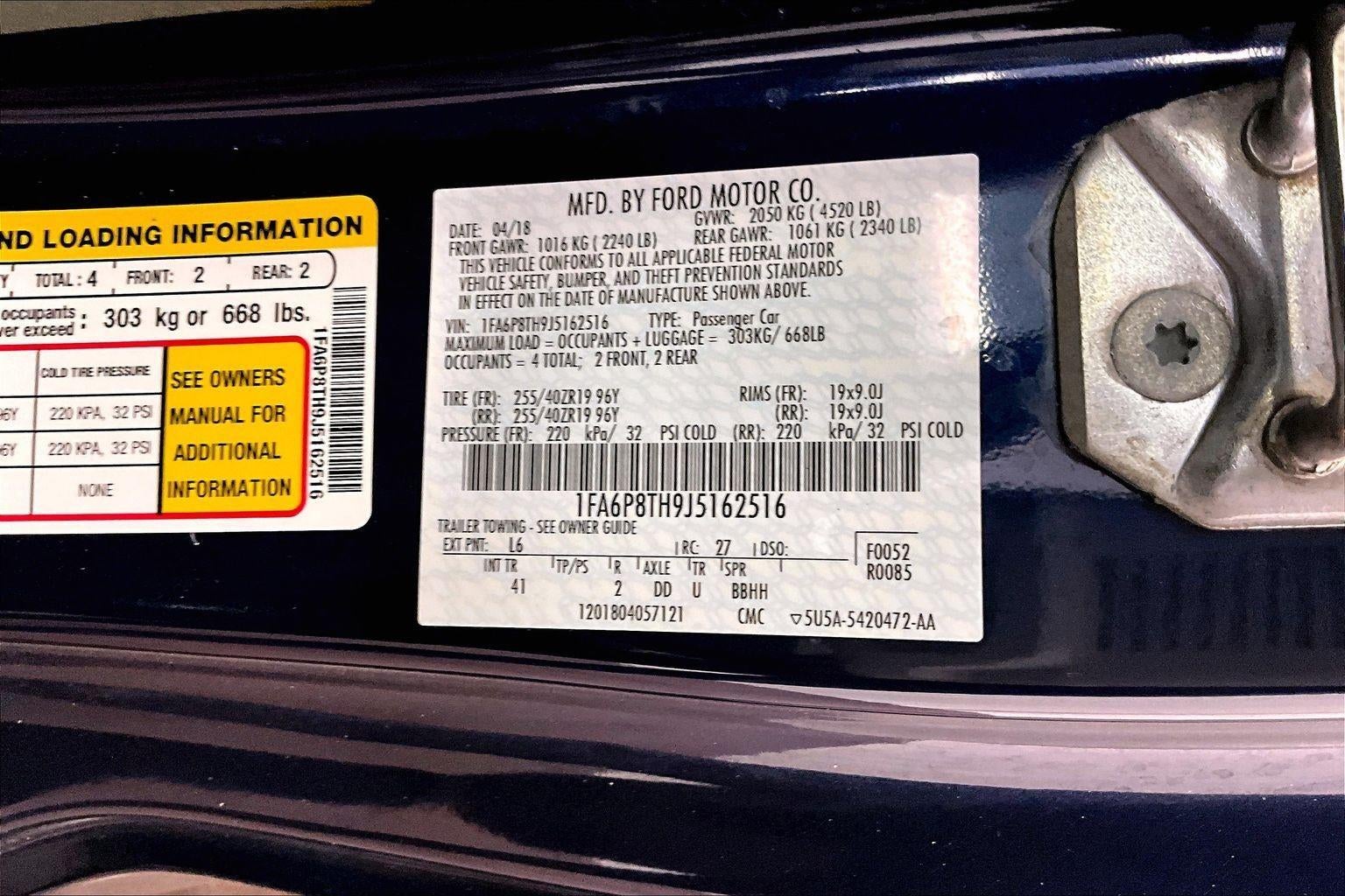 2018 Ford Mustang EcoBoost Premium