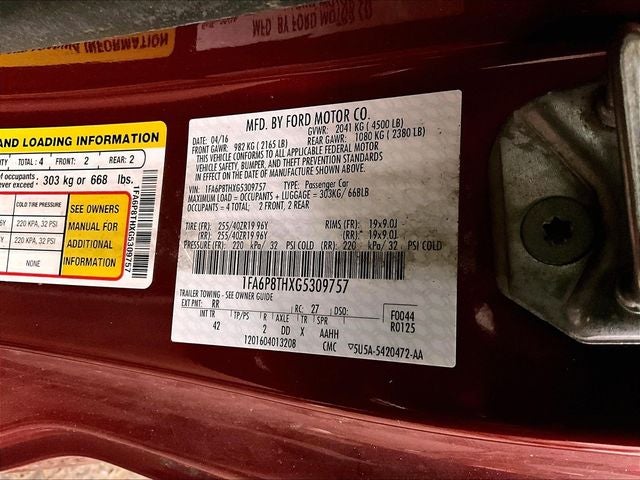 2016 Ford Mustang EcoBoost Premium