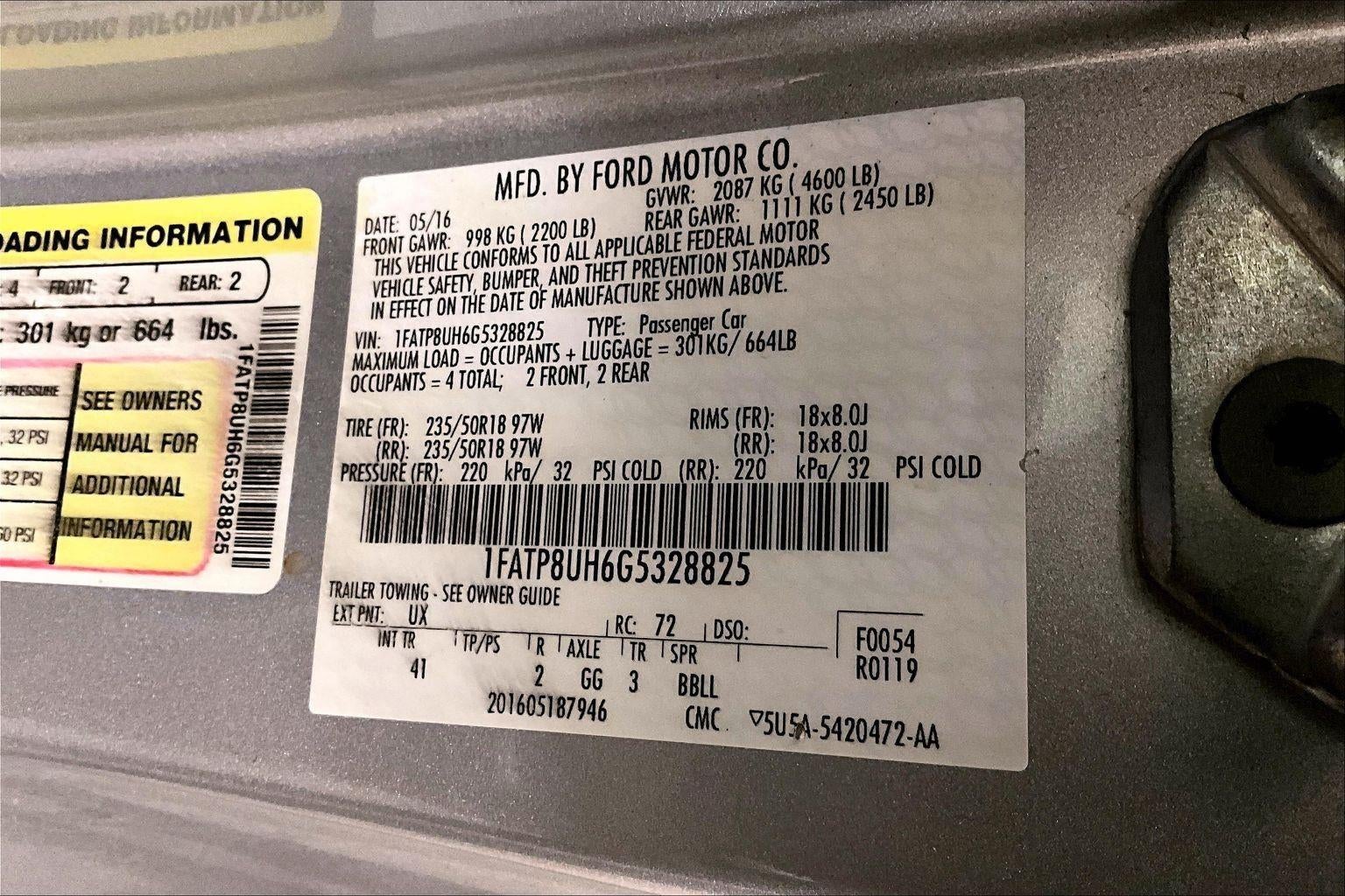 2016 Ford Mustang EcoBoost Premium