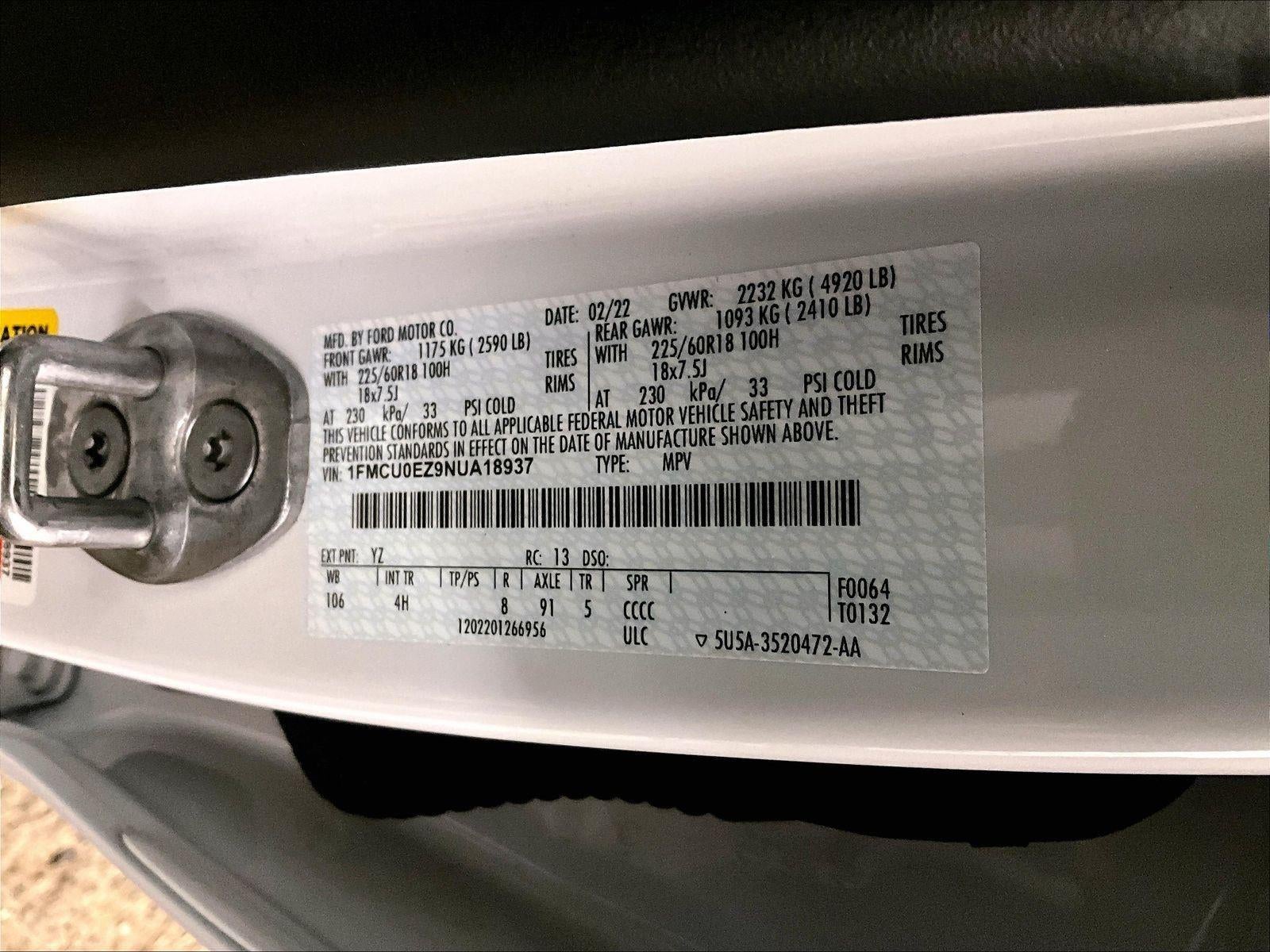2022 Ford Escape SE Plug-In Hybrid