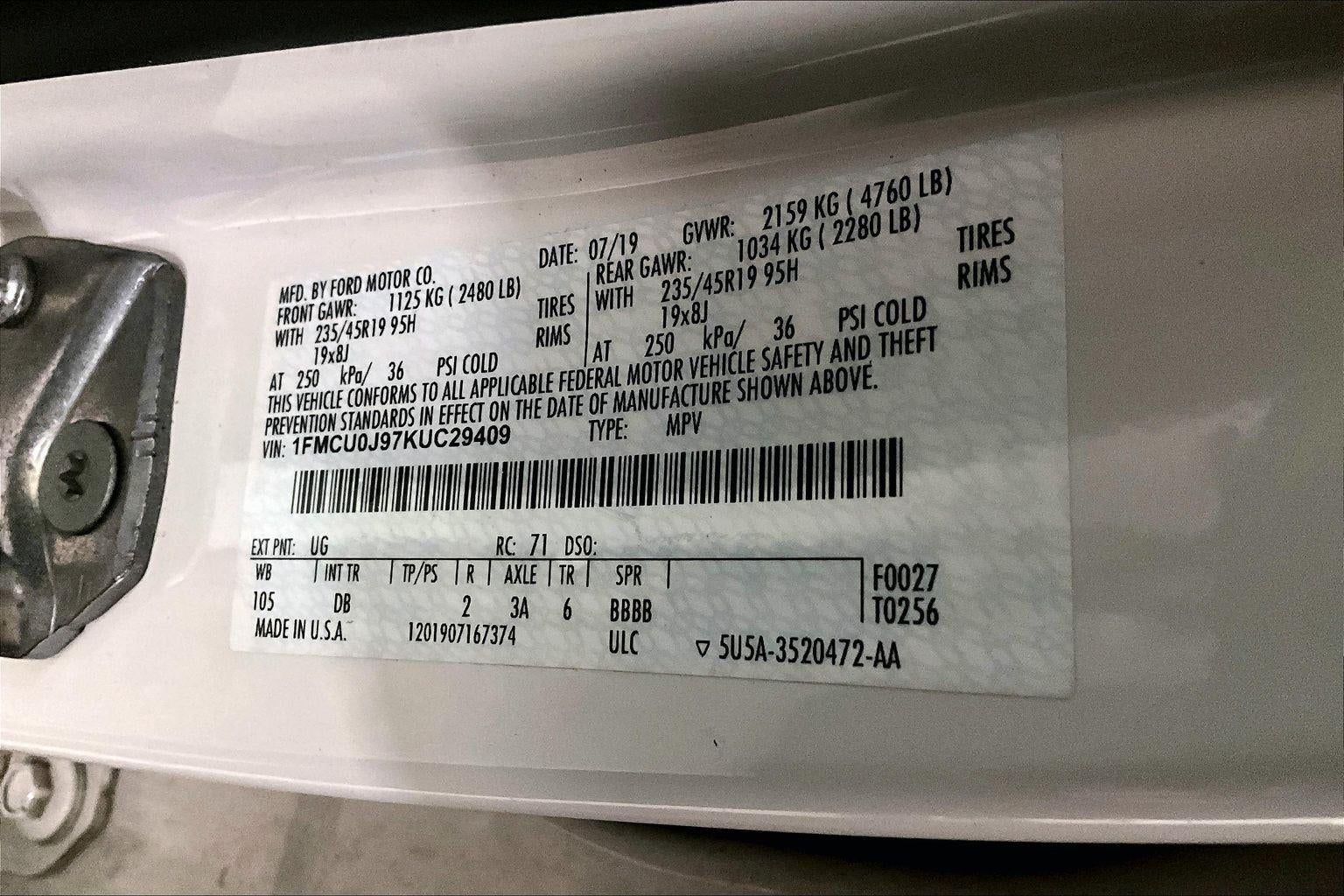 2019 Ford Escape Titanium