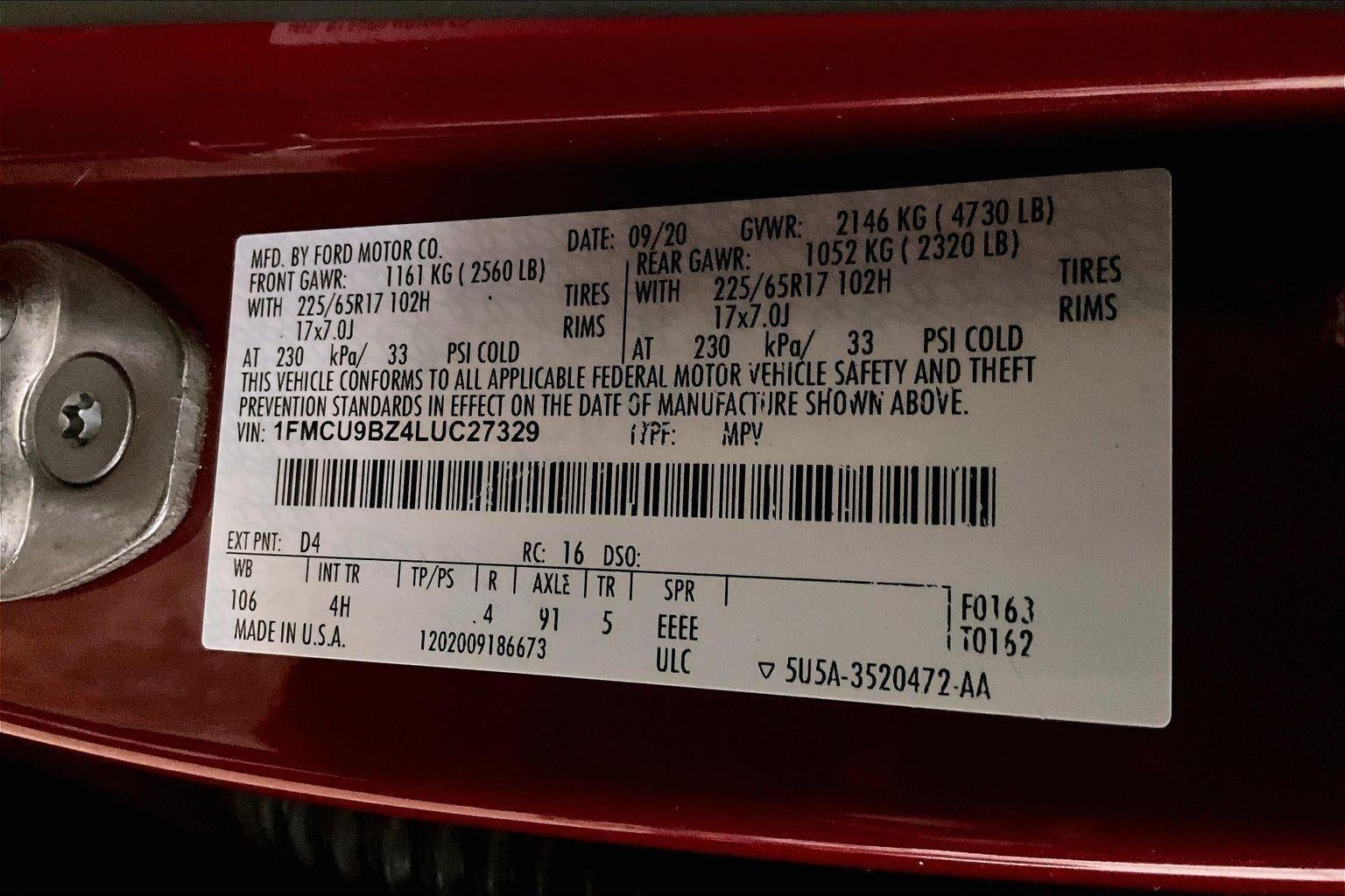 2020 Ford Escape SE Sport Hybrid