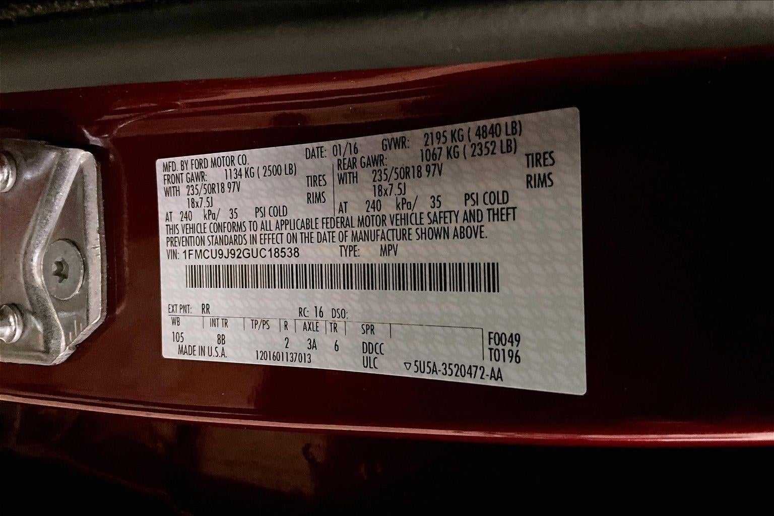 2016 Ford Escape Titanium