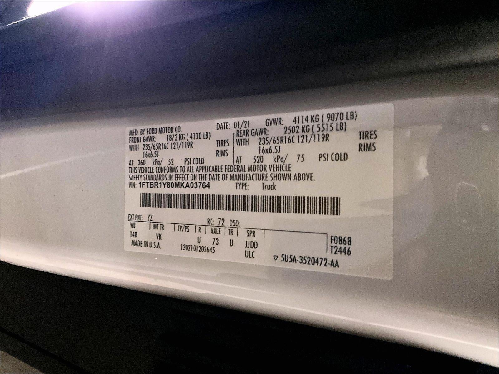 2021 Ford Transit Cargo Van Base