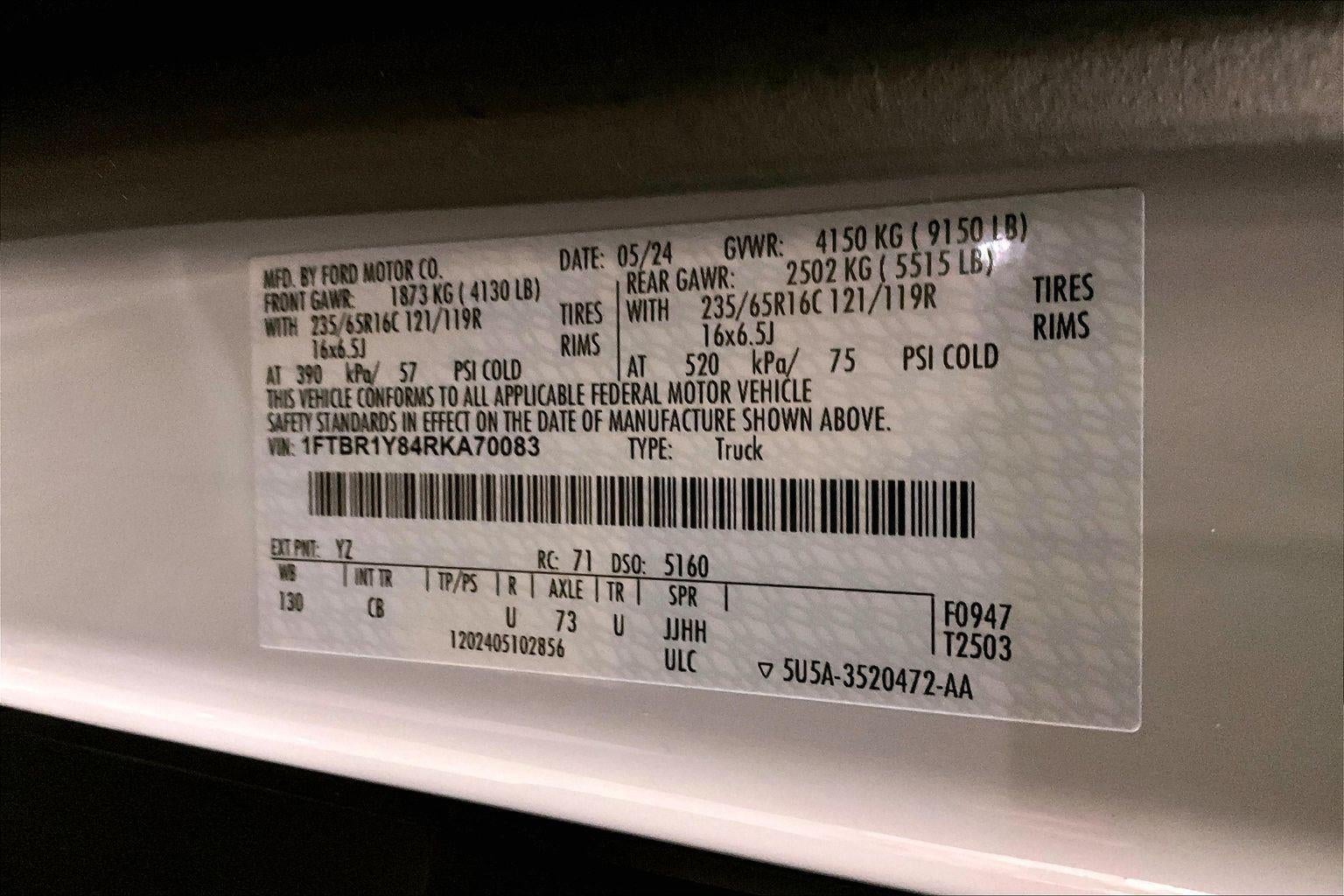 2024 Ford Transit Cargo Van Base