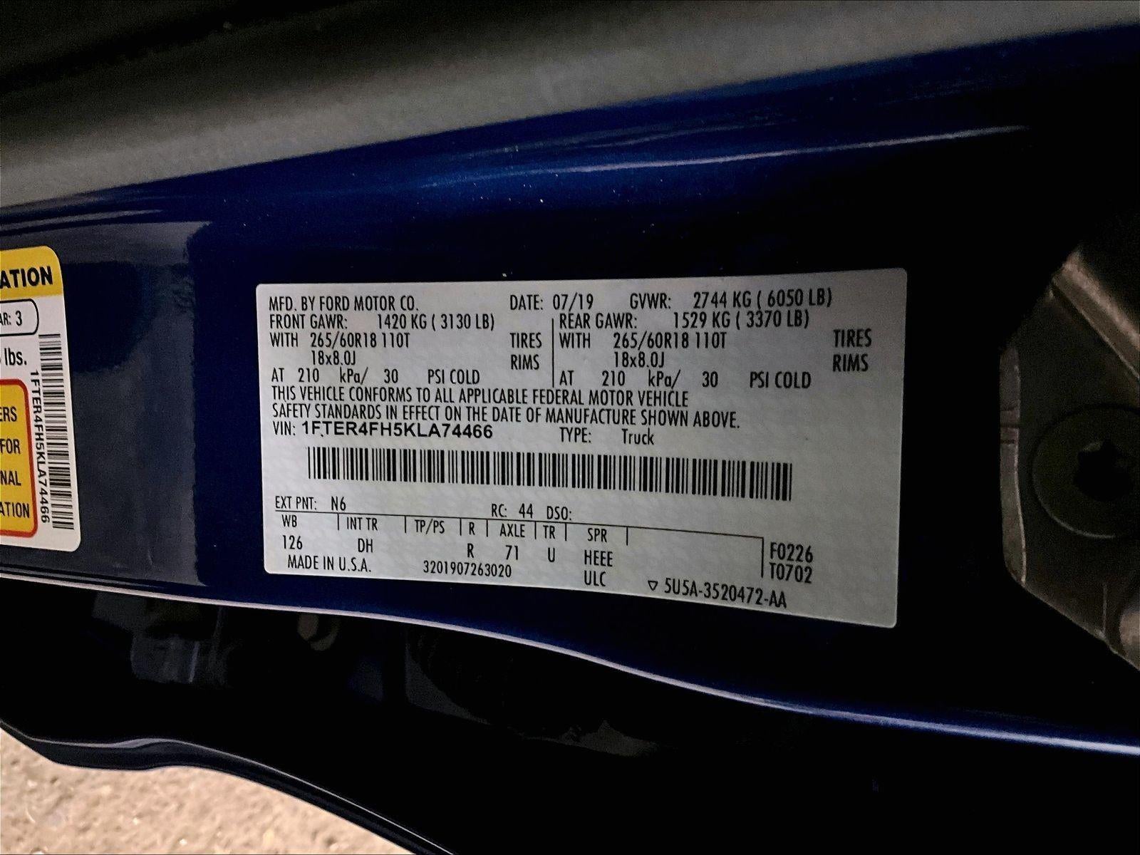 2019 Ford Ranger LARIAT