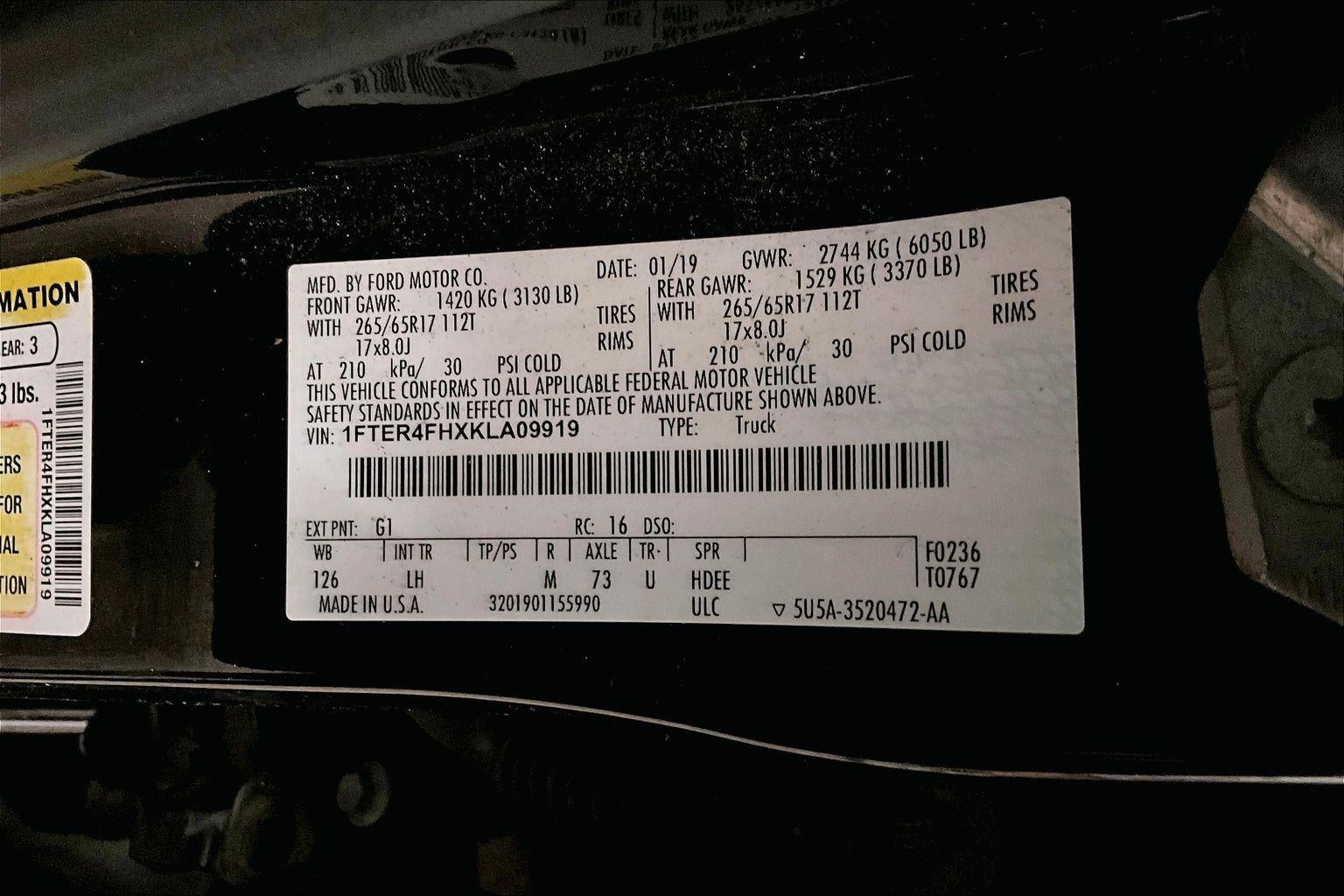 2019 Ford Ranger XLT