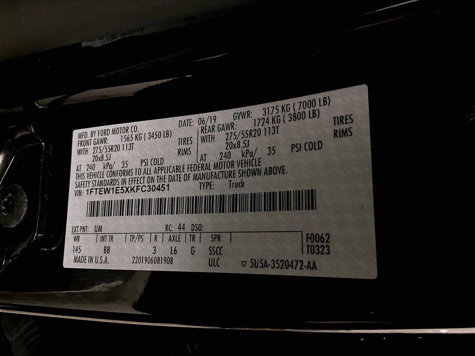2019 Ford F-150 Platinum