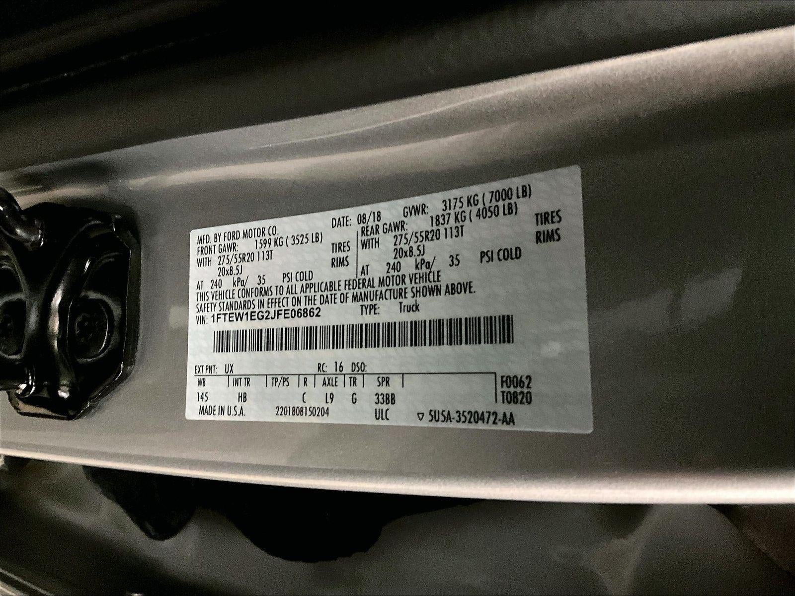 2018 Ford F-150 LARIAT