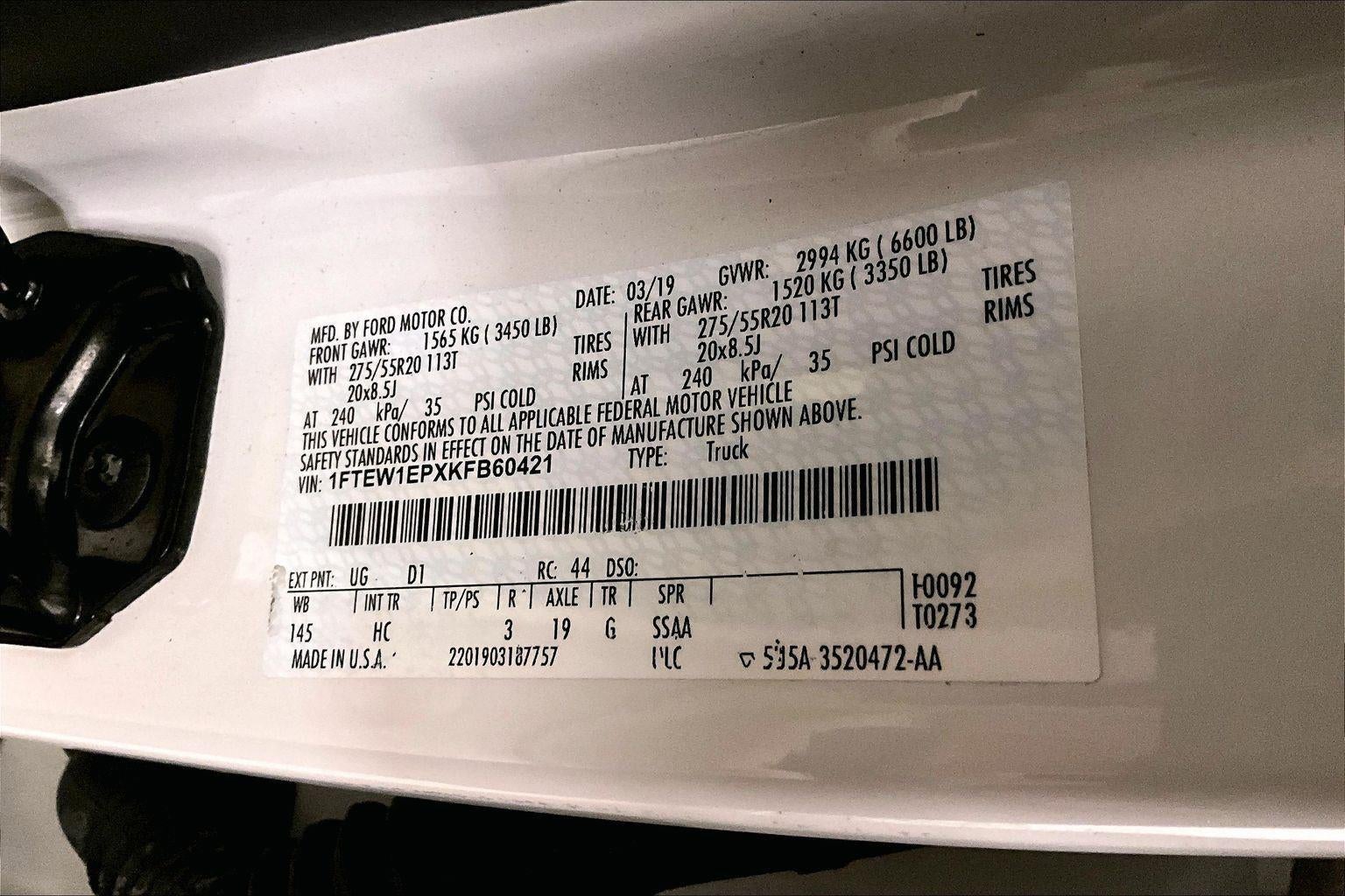 2019 Ford F-150 LARIAT