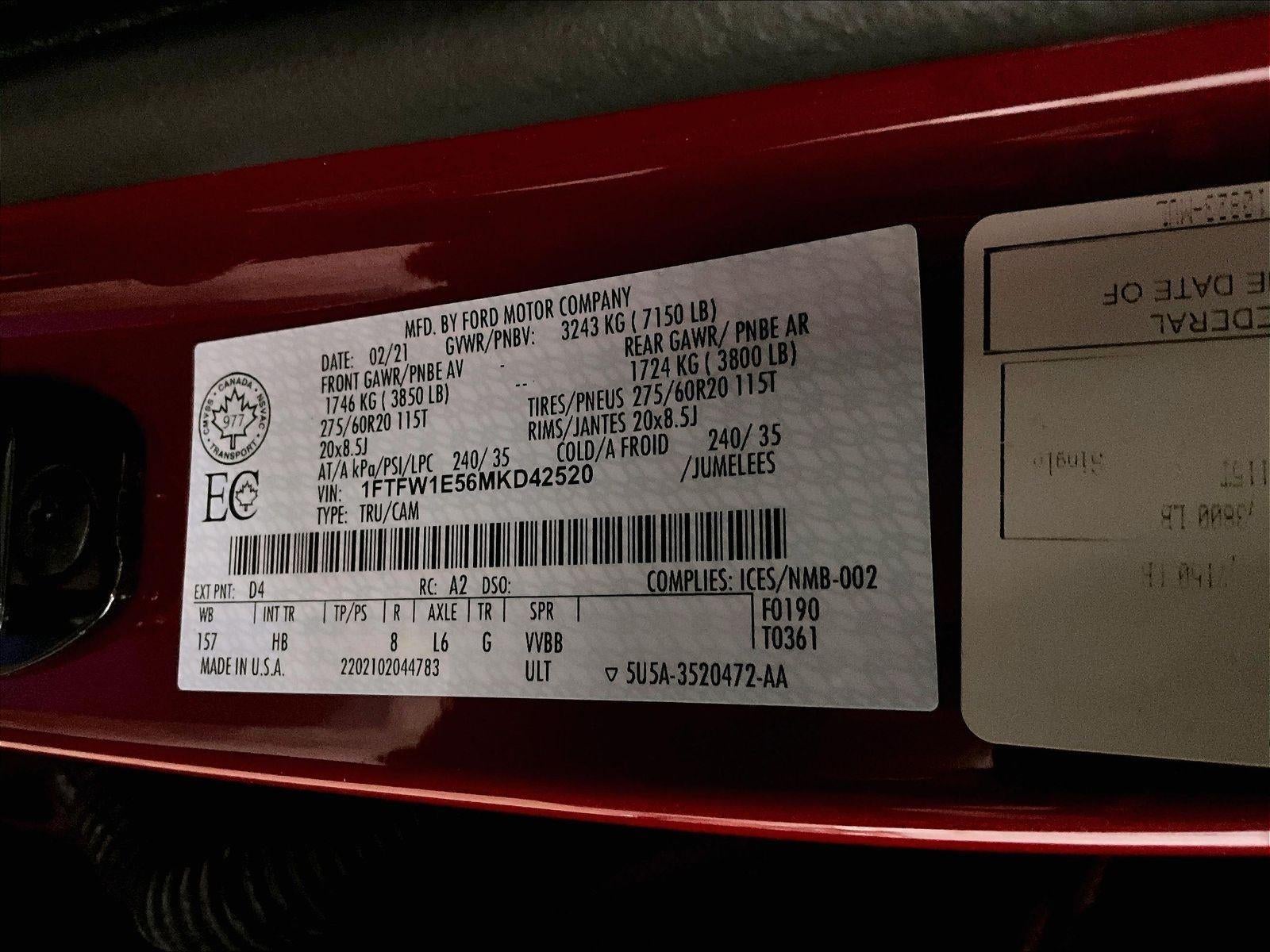 2021 Ford F-150 LARIAT