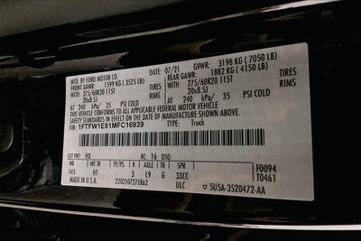 2021 Ford F-150 LARIAT