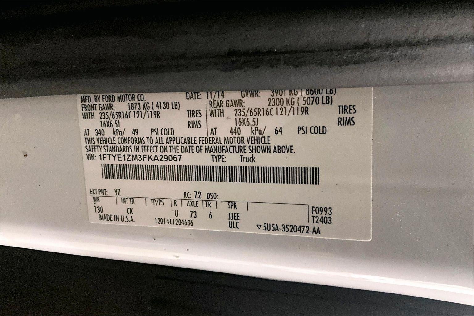 2015 Ford Transit Cargo Van Base