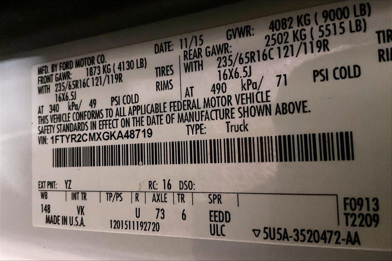 2016 Ford Transit Cargo Van Base