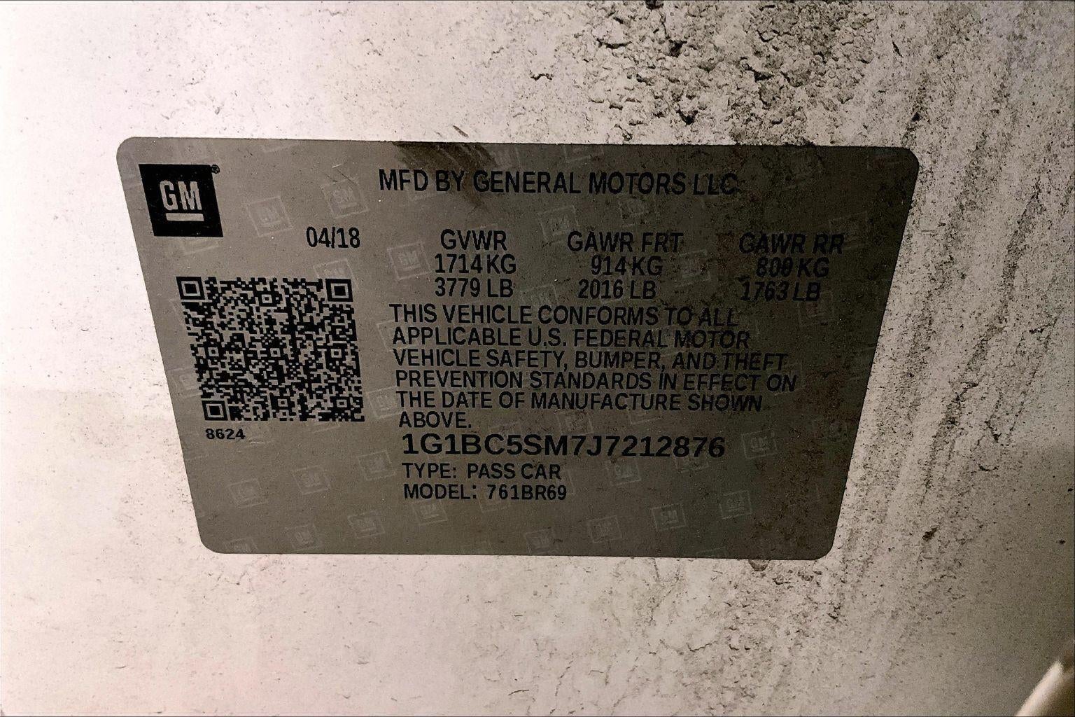 2018 Chevrolet Cruze LS