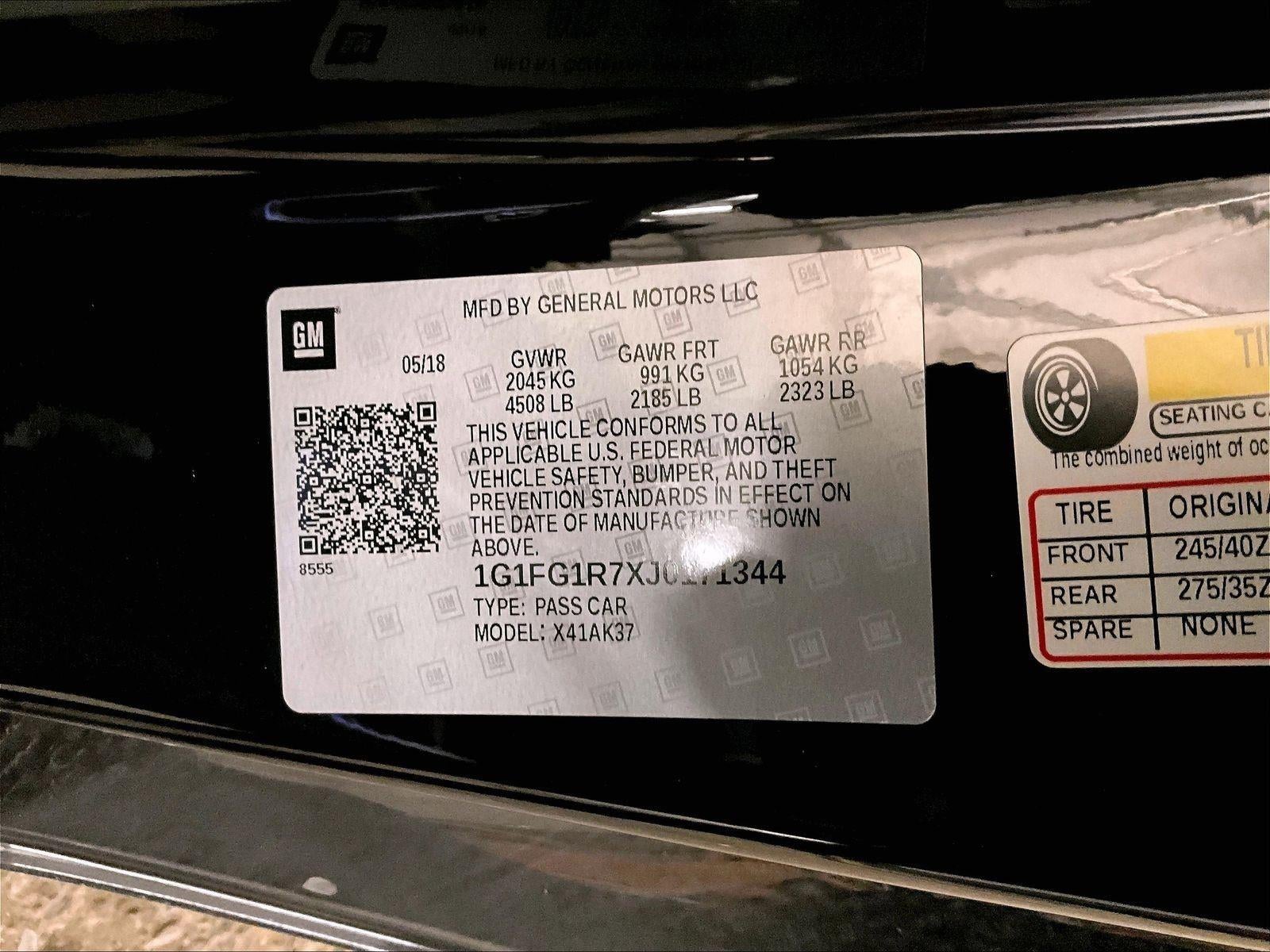2018 Chevrolet Camaro 2SS