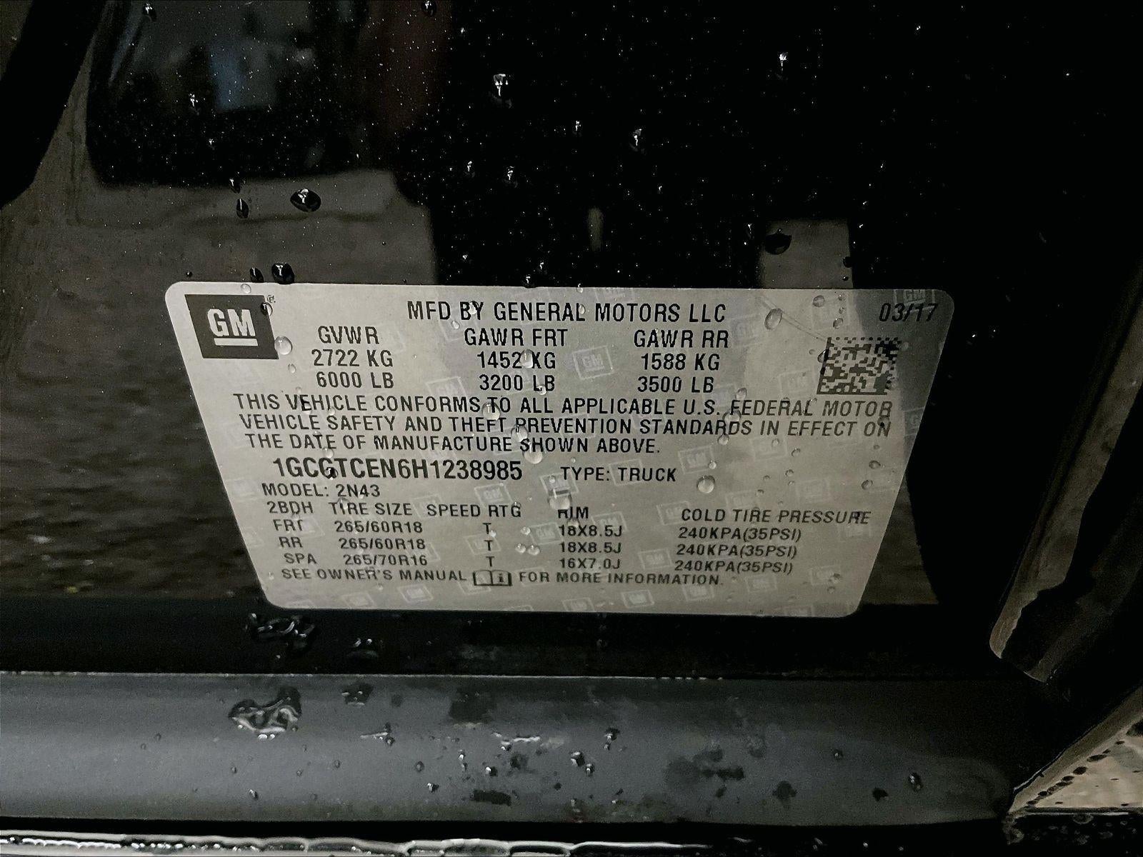 2017 Chevrolet Colorado 4WD LT