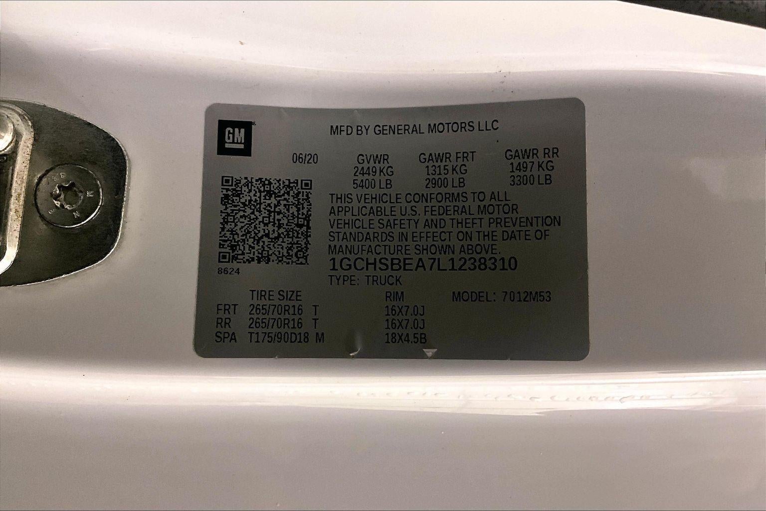 2020 Chevrolet Colorado 2WD Work Truck