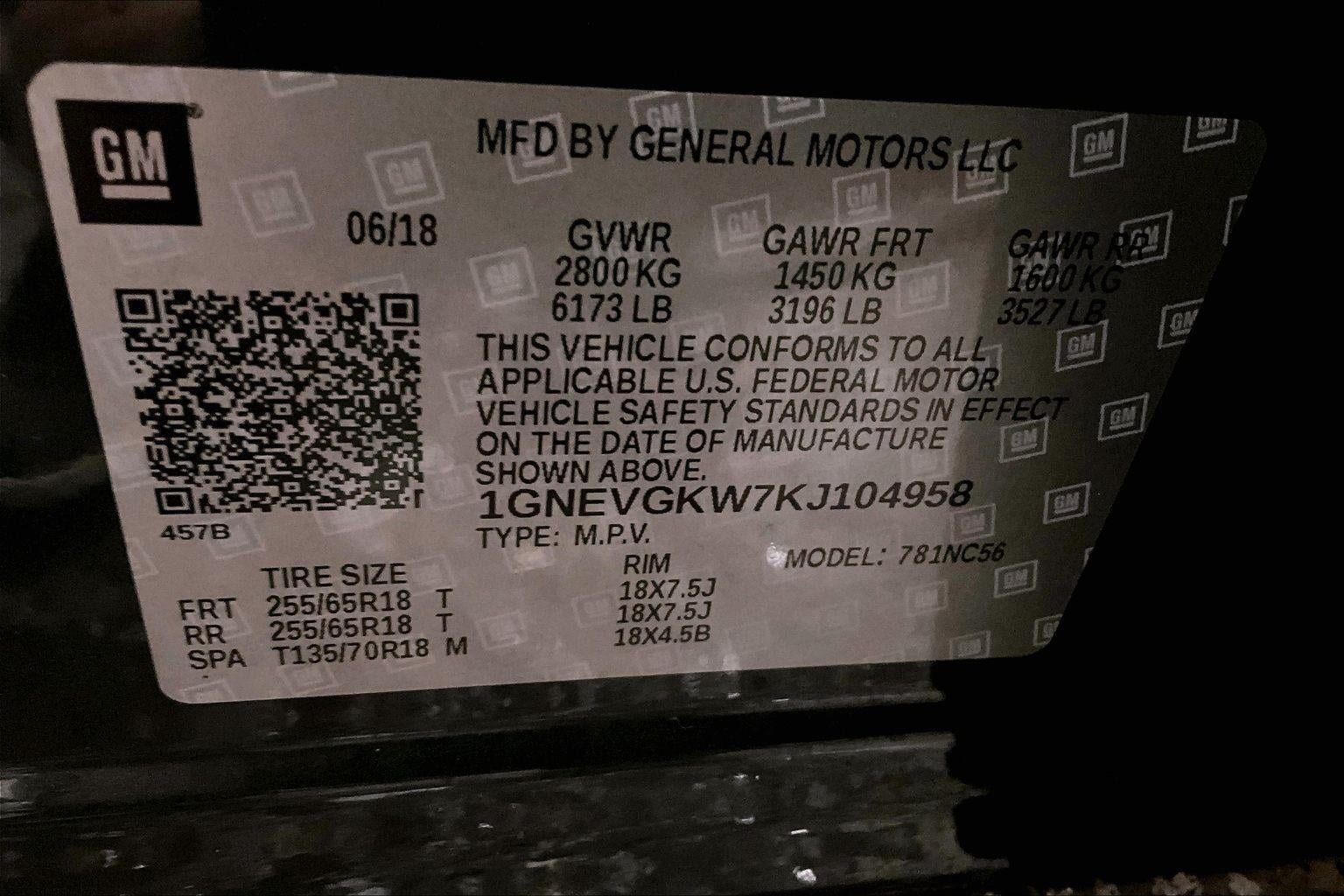 2019 Chevrolet Traverse LT Cloth