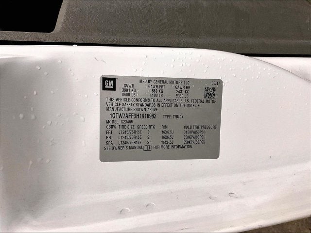 2017 GMC Savana 2500 Work Van