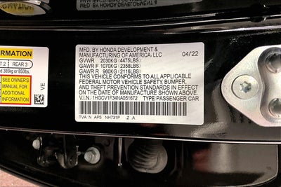 2022 Honda Accord Sedan Sport