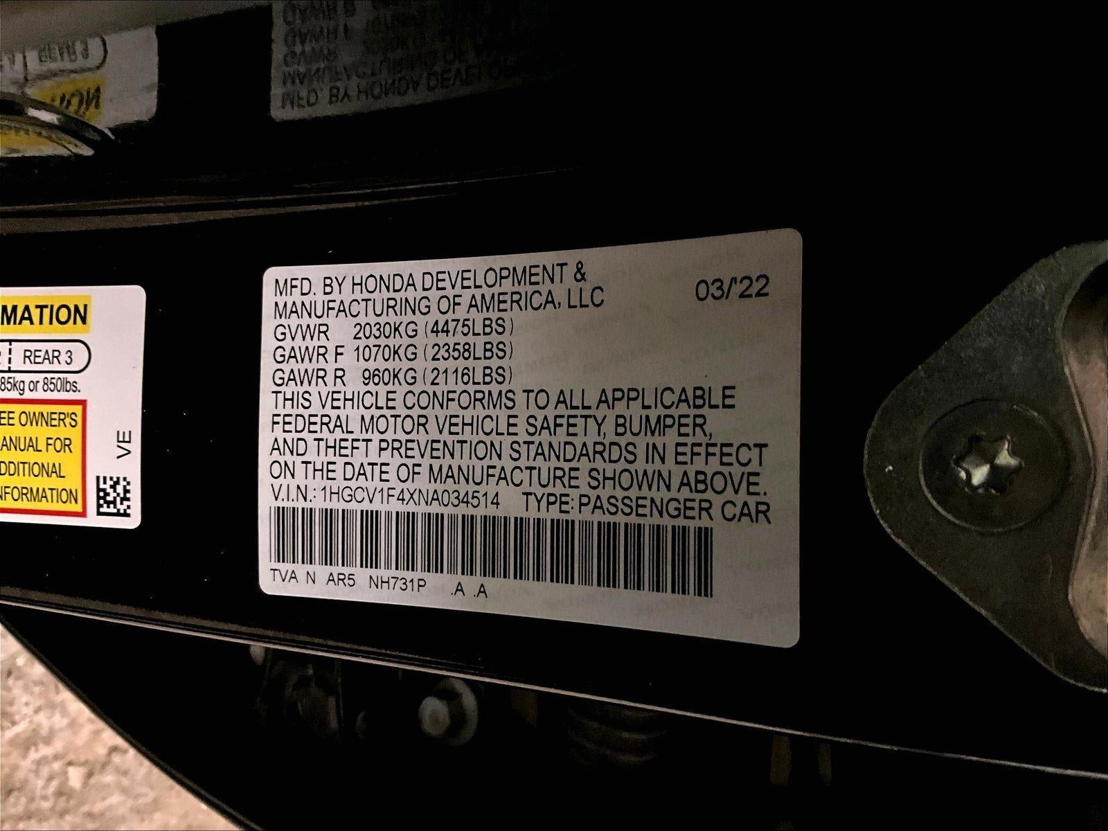 2022 Honda Accord Sport Special Edition