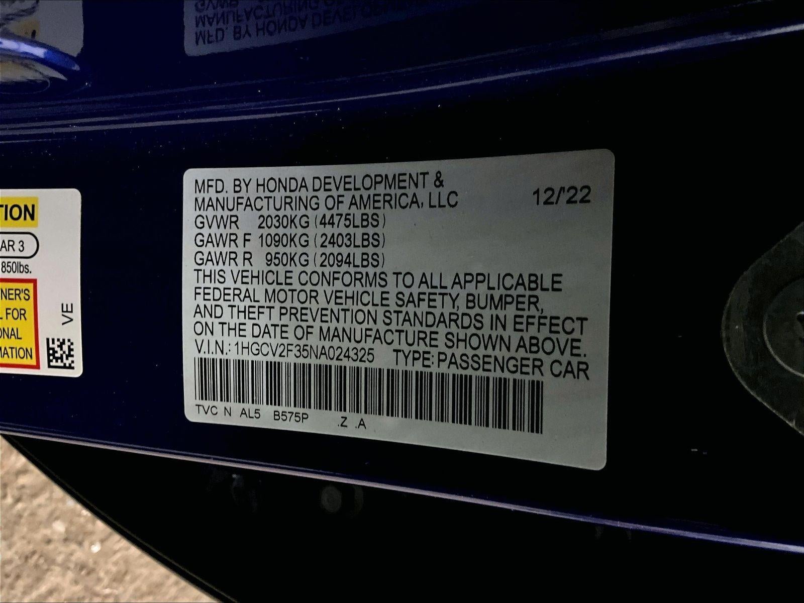 2022 Honda Accord Sport