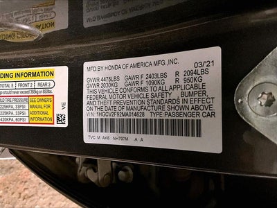 2021 Honda Accord Touring 2.0T