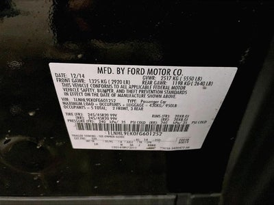 2015 Lincoln MKS AWD