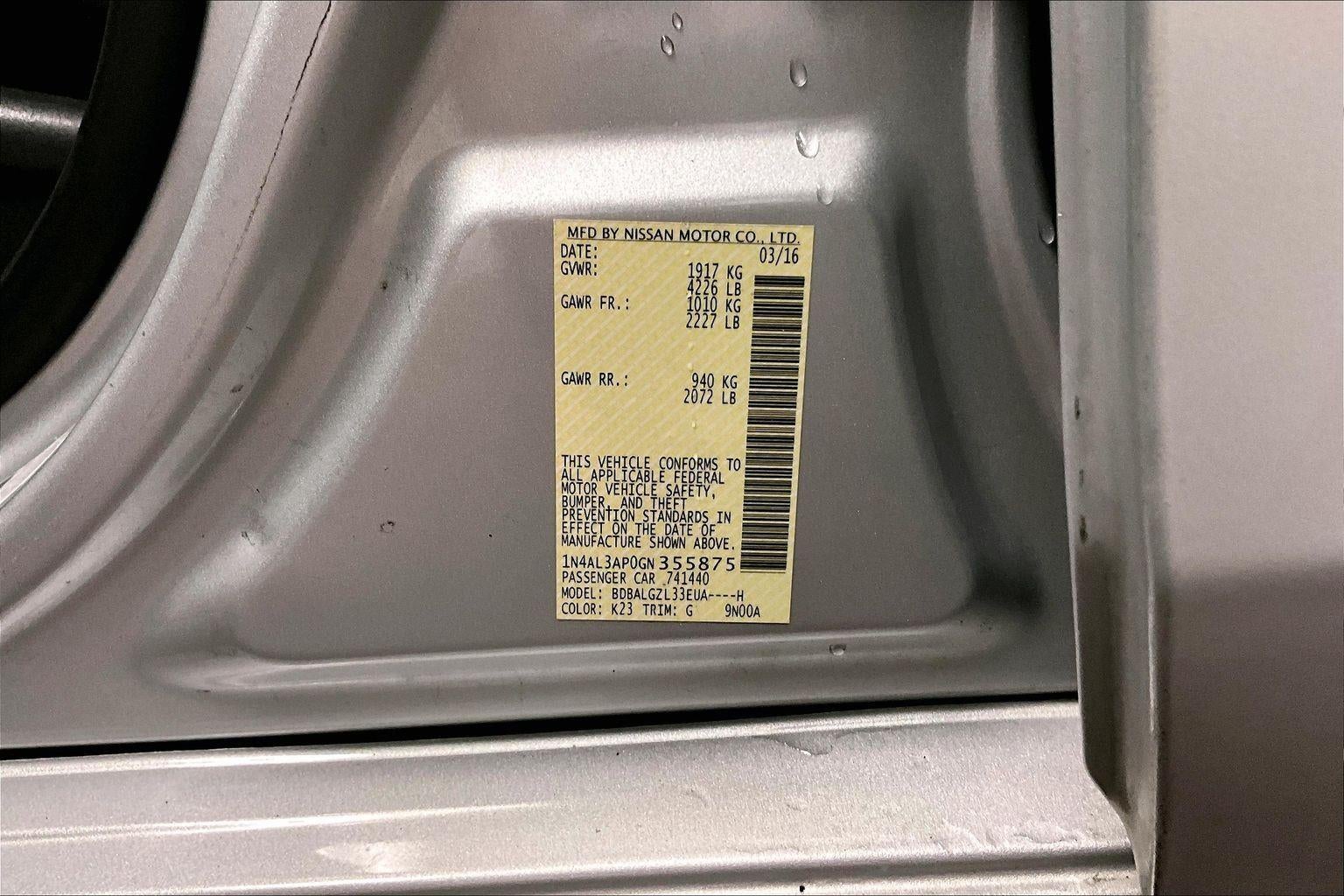 2016 Nissan Altima 2.5 S