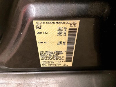 2016 Nissan Altima 2.5 SR