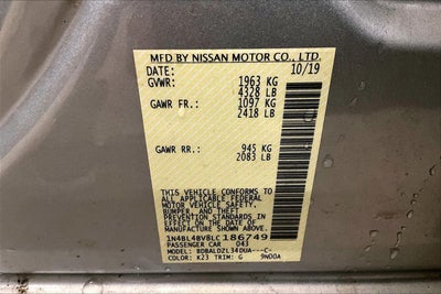 2020 Nissan Altima 2.5 S