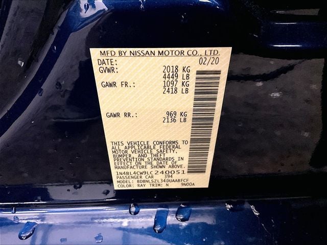 2020 Nissan Altima 2.5 SR