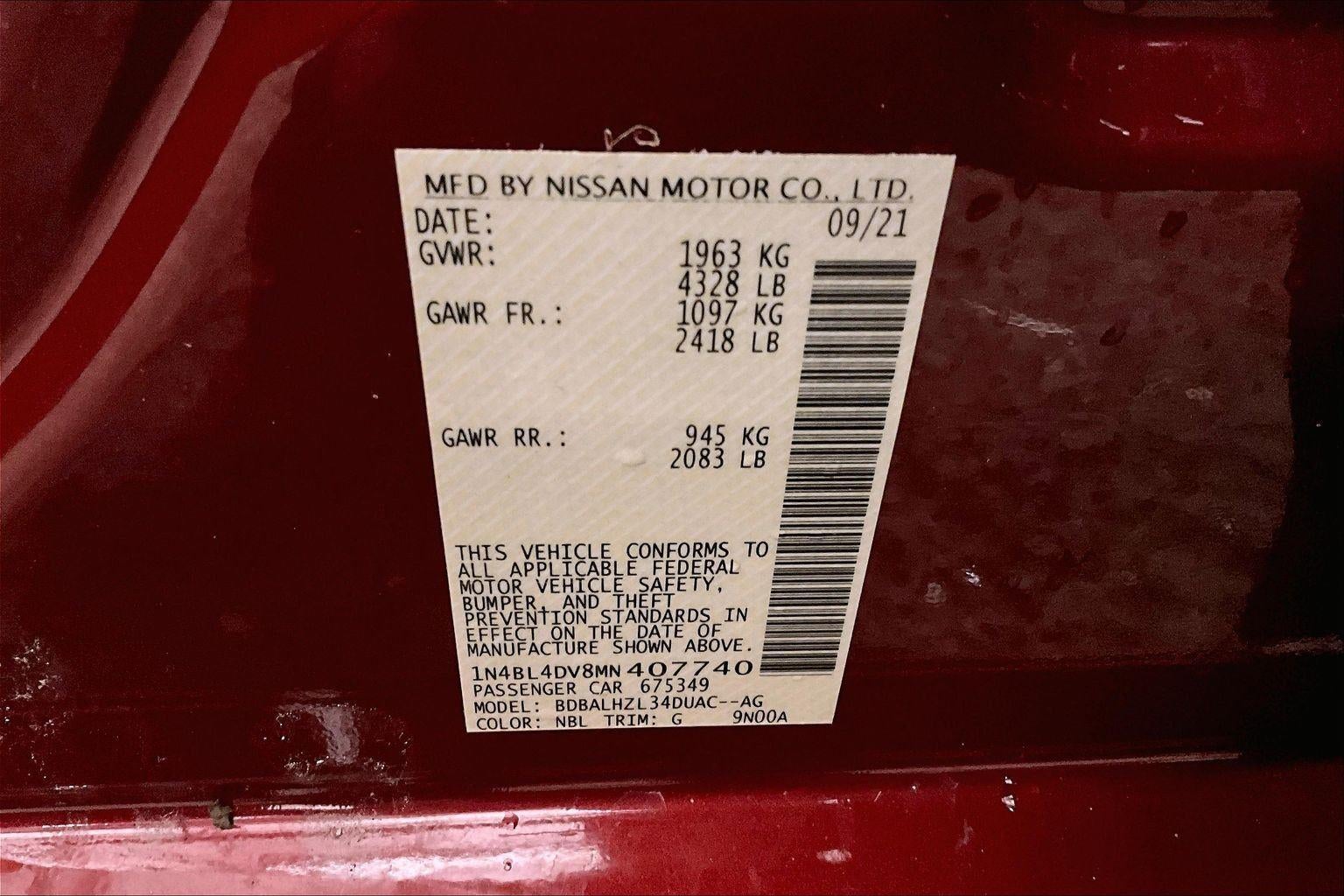 2021 Nissan Altima 2.5 SV