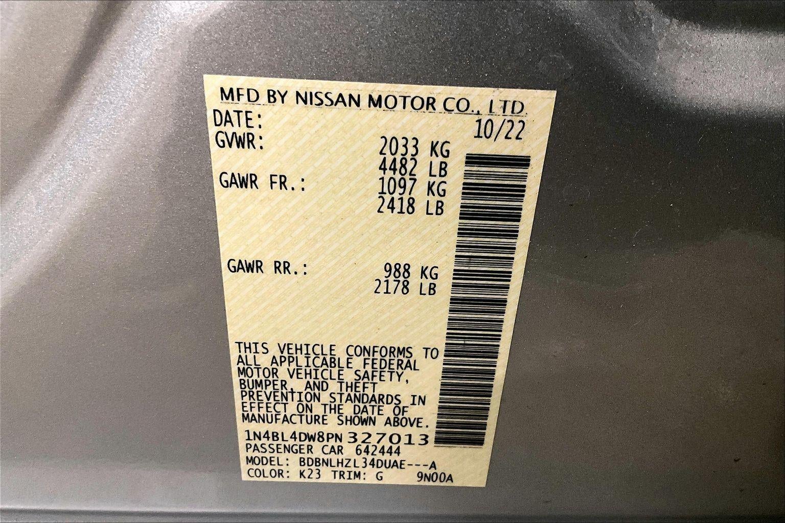 2023 Nissan Altima 2.5 SV