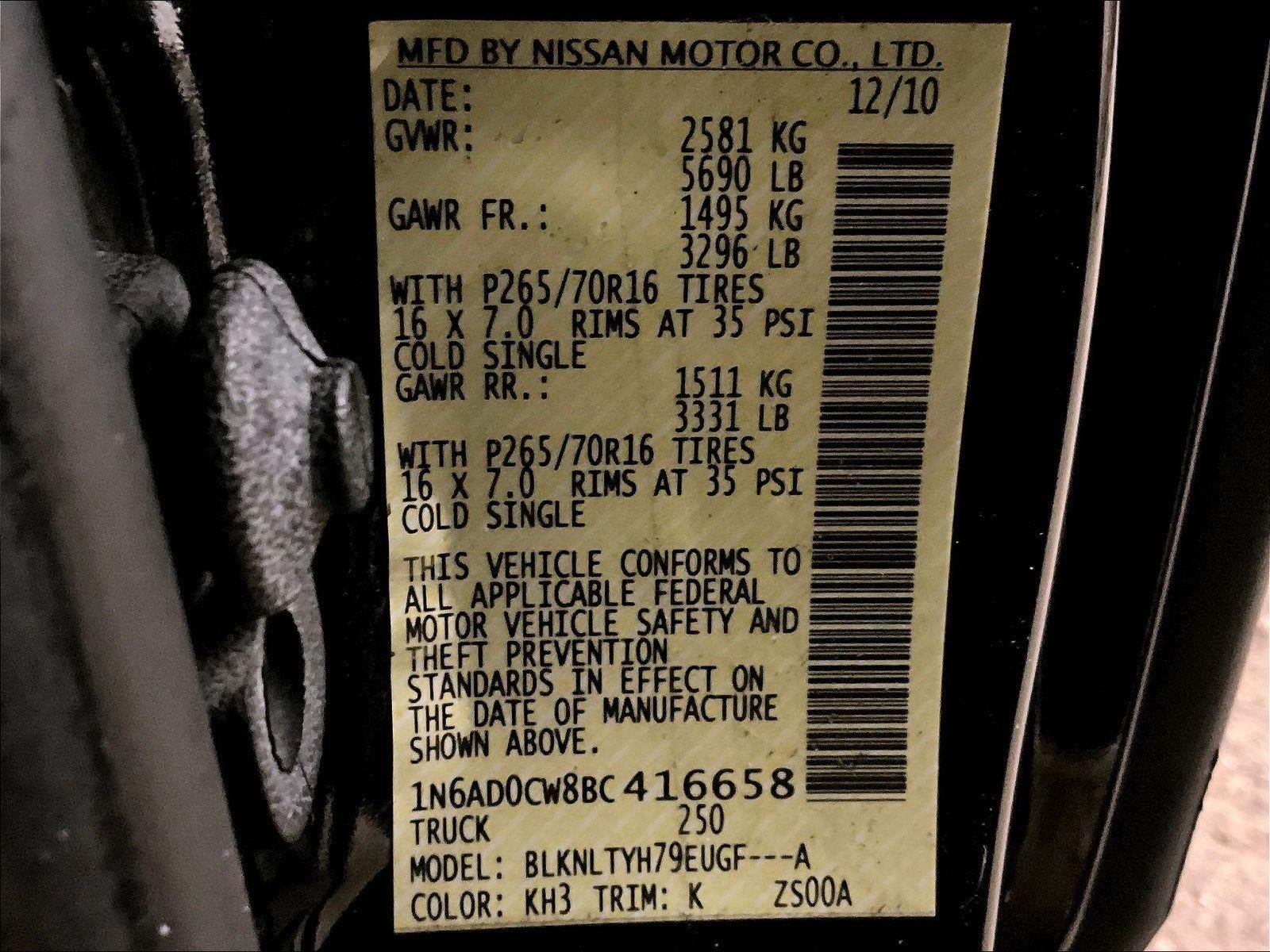 2011 Nissan Frontier SV