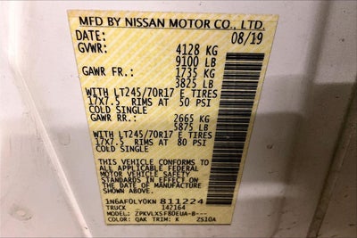 2019 Nissan NV Cargo SV