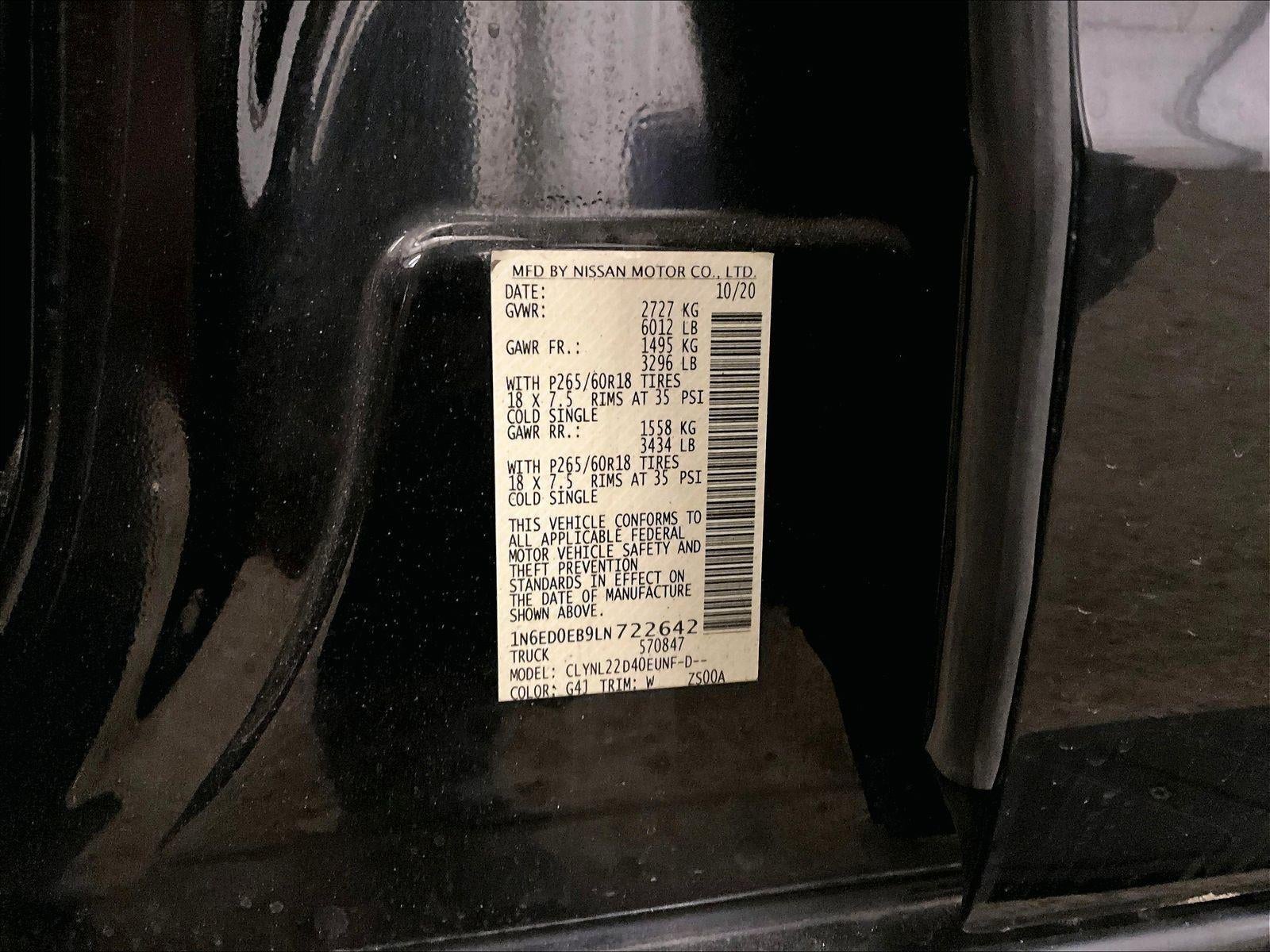 2020 Nissan Frontier SV