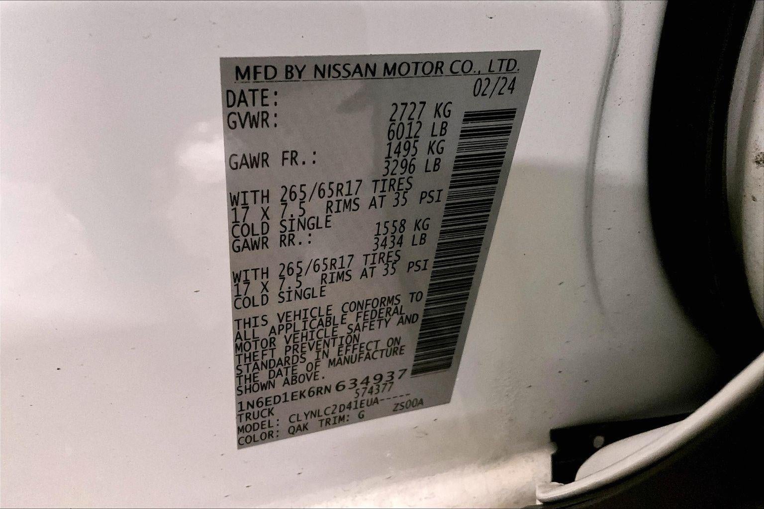 2024 Nissan Frontier SV