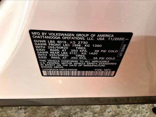 2021 Volkswagen Atlas 3.6L V6 SE w/Technology