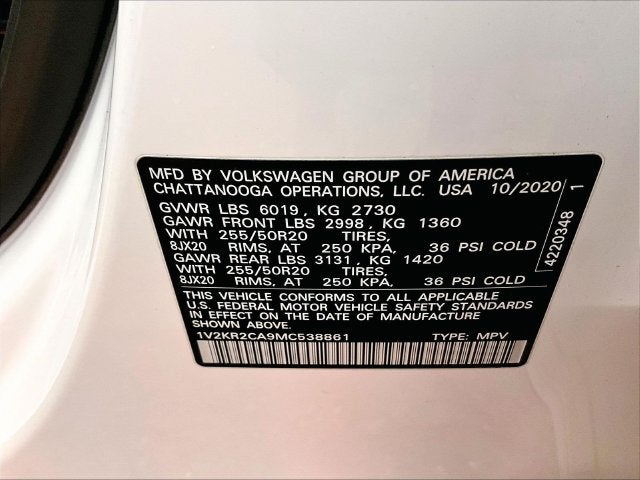 2021 Volkswagen Atlas 3.6L V6 SE w/Technology