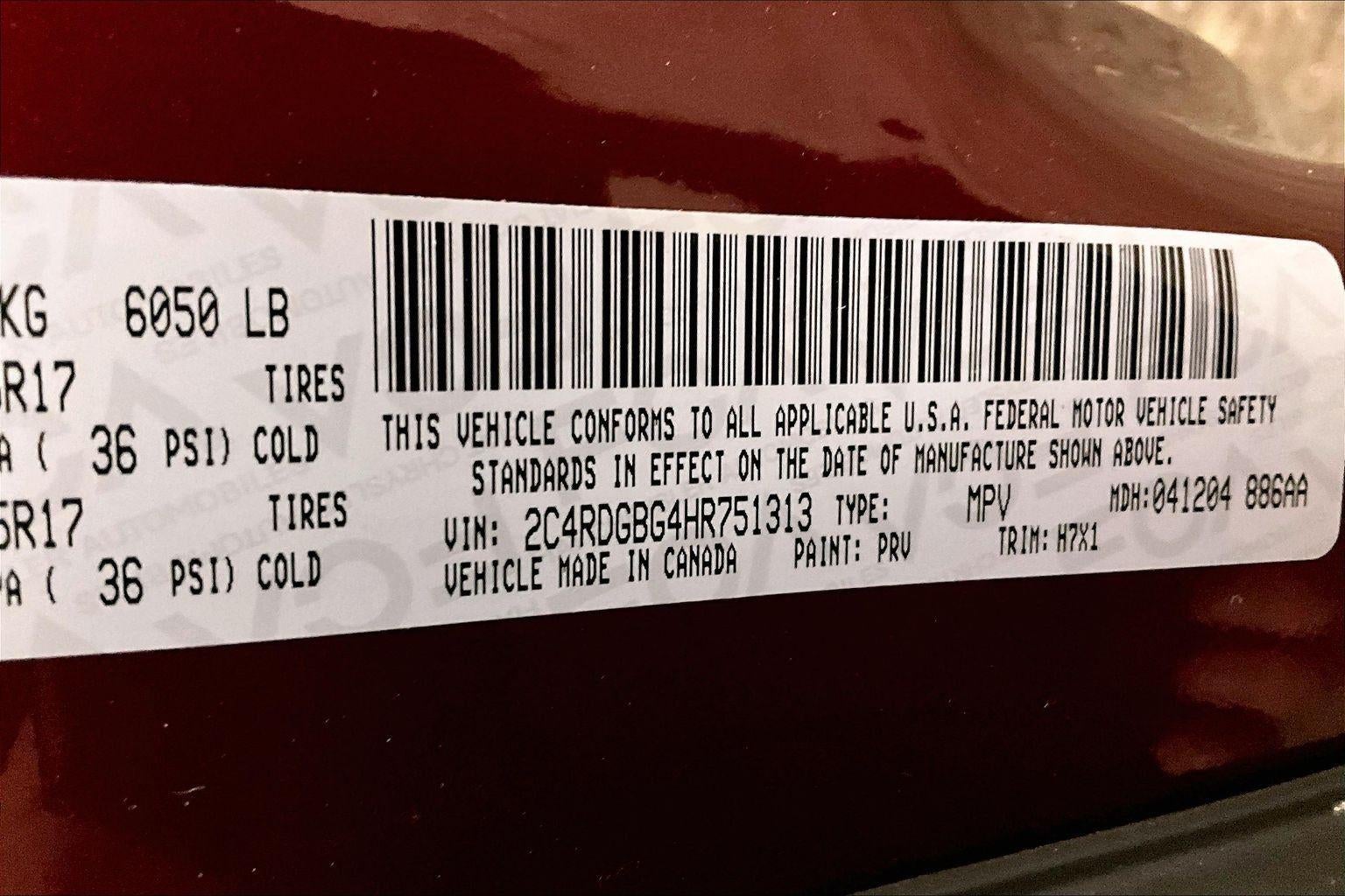 2017 Dodge Grand Caravan SE