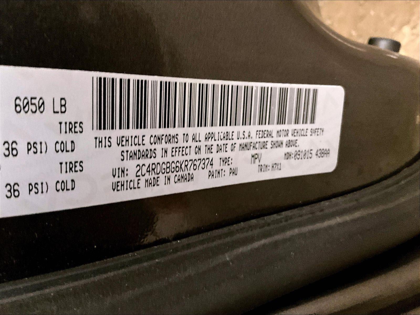 2019 Dodge Grand Caravan SE