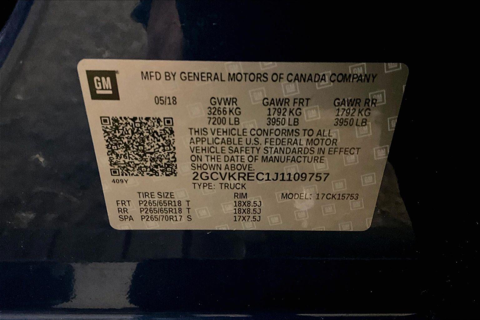 2018 Chevrolet Silverado 1500 LT