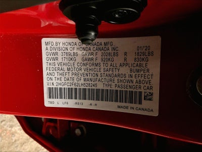 2020 Honda Civic Sedan LX
